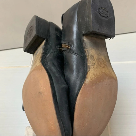 Michael Kors Black Gold Tall Leather Riding Boots Equestrian 10 - Picture 7 of 15